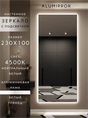 {{photo.Alt || photo.Description || 'Зеркало настенное 230х100 см с подсветкой. Свет: Нейтральный белый 4500К. В алюминиевой раме интерьерное ALUMIRROR'}}