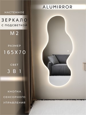 {{photo.Alt || photo.Description || 'Зеркало настенное 165х70 см. сенсорное фигурное с подсветкой М2 ALUMIRROR'}}