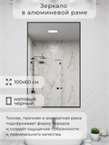 Зеркало в ванную 100х60 см в алюминиевой раме настенное ALUMIRROR 1000_100x60_NOBL