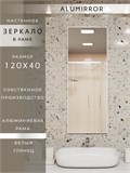 Зеркало в ванную 120х40 см в алюминиевой раме настенное ALUMIRROR 1000_120x40_NOBL