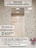 Зеркало в ванную 120х70 см в алюминиевой раме настенное ALUMIRROR 1000_120x70_NOBL