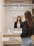 Зеркало в ванную 140х40 см в алюминиевой раме настенное ALUMIRROR 1000_140x40_NOBL