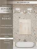 Зеркало в ванную 60х40 см в алюминиевой раме настенное ALUMIRROR 1000_60x40_NOBL