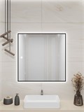 Зеркало в ванную 90х80см с подсветкой сенсорное настенное ALUMIRROR 11000_90x80_BL_CTRL_сенсор_LIGHT_TUNABLE