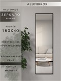 Зеркало настенное 160х40 см в алюминиевой раме интерьерное ALUMIRROR 2000_160x40_NOBL