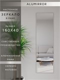 Зеркало настенное 160х40 см в алюминиевой раме интерьерное ALUMIRROR 2000_160x40_NOBL