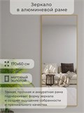 Зеркало настенное 170х60 см в алюминиевой раме интерьерное ALUMIRROR 2000_170x60_NOBL