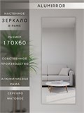 Зеркало настенное 170х60 см в алюминиевой раме интерьерное ALUMIRROR 2000_170x60_NOBL