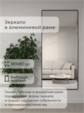 Зеркало настенное 180х80 см в алюминиевой раме интерьерное ALUMIRROR 2000_180x80_NOBL