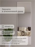 Зеркало настенное 200х60 см в алюминиевой раме интерьерное ALUMIRROR 2000_200x60_NOBL