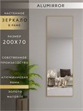 Зеркало настенное 200х70 см в алюминиевой раме интерьерное ALUMIRROR 2000_200x70_NOBL