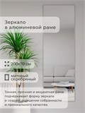 Зеркало настенное 200х70 см в алюминиевой раме интерьерное ALUMIRROR 2000_200x70_NOBL