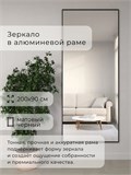 Зеркало настенное 200х90 см в алюминиевой раме интерьерное ALUMIRROR 2000_200x90_NOBL