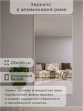 Зеркало настенное 210х100 см в алюминиевой раме интерьерное ALUMIRROR 2000_210x100_NOBL