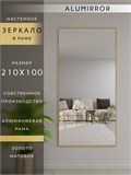 Зеркало настенное 210х100 см в алюминиевой раме интерьерное ALUMIRROR 2000_210x100_NOBL