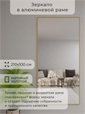 Зеркало настенное 210х100 см в алюминиевой раме интерьерное ALUMIRROR 2000_210x100_NOBL