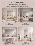 Зеркало настенное 210х100 см в алюминиевой раме интерьерное ALUMIRROR 2000_210x100_NOBL