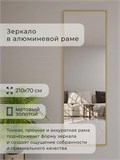 Зеркало настенное 210х70 см в алюминиевой раме интерьерное ALUMIRROR 2000_210x70_NOBL