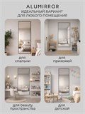 Зеркало настенное 210х70 см в алюминиевой раме интерьерное ALUMIRROR 2000_210x70_NOBL