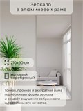 Зеркало настенное 210х90 см в алюминиевой раме интерьерное ALUMIRROR 2000_210x90_NOBL