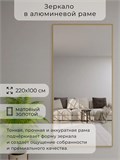 Зеркало настенное 220х100 см в алюминиевой раме интерьерное ALUMIRROR 2000_220x100_NOBL