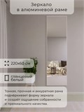 Зеркало настенное 220х60 см в алюминиевой раме интерьерное ALUMIRROR 2000_220x60_NOBL