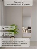 Зеркало настенное 220х60 см в алюминиевой раме интерьерное ALUMIRROR 2000_220x60_NOBL