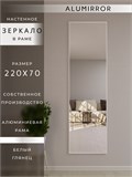 Зеркало настенное 220х70 см в алюминиевой раме интерьерное ALUMIRROR 2000_220x70_NOBL