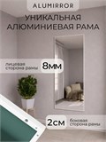 Зеркало настенное 220х70 см в алюминиевой раме интерьерное ALUMIRROR 2000_220x70_NOBL