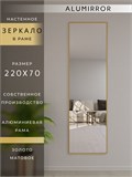 Зеркало настенное 220х70 см в алюминиевой раме интерьерное ALUMIRROR 2000_220x70_NOBL