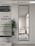 Зеркало настенное 220х70 см в алюминиевой раме интерьерное ALUMIRROR 2000_220x70_NOBL