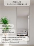 Зеркало настенное 220х90 см в алюминиевой раме интерьерное ALUMIRROR 2000_220x90_NOBL