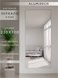 Зеркало настенное 230х100 см в алюминиевой раме интерьерное ALUMIRROR 2000_230x100_NOBL
