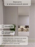 Зеркало настенное 230х90 см в алюминиевой раме интерьерное ALUMIRROR 2000_230x90_NOBL