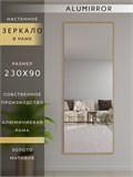 Зеркало настенное 230х90 см в алюминиевой раме интерьерное ALUMIRROR 2000_230x90_NOBL