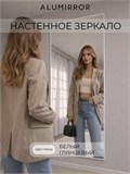 Зеркало настенное 240х60 см в алюминиевой раме интерьерное ALUMIRROR 2000_240x60_NOBL