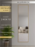 Зеркало настенное 240х70 см в алюминиевой раме интерьерное ALUMIRROR 2000_240x70_NOBL