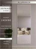 Зеркало настенное 240х90 см в алюминиевой раме интерьерное ALUMIRROR 2000_240x90_NOBL