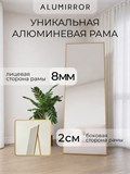 Зеркало напольное 160х45 см в алюминиевой раме интерьерное ALUMIRROR 5000_160x45_NOBL