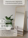 Зеркало напольное 160х60 см в алюминиевой раме интерьерное ALUMIRROR 5000_160x60_NOBL