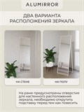 Зеркало напольное 160х70 см в алюминиевой раме интерьерное ALUMIRROR 5000_160x70_NOBL