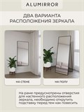 Зеркало напольное 170х70 см в алюминиевой раме интерьерное ALUMIRROR 5000_170x70_NOBL