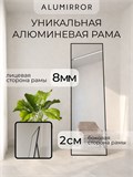 Зеркало напольное 180х60 см в алюминиевой раме интерьерное ALUMIRROR 5000_180x60_NOBL