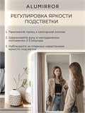 Зеркало настенное 210х70 см с подсветкой сенсорное без рамы интерьерное ALUMIRROR Без рамы_210x70_BL_CTRL_сенсор_LIGHT_TUNABLE