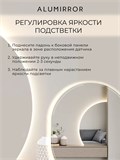 Зеркало настенное 100х66 нейтральный свет 4500К фигурное левая сторона с подсветкой М10 ALUMIRROR М10 Левая сторона_100x66_BL_CTRL_бесконтактный_сенсор_LIGHT_нейтральный
