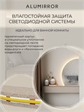 Зеркало настенное 100х66 теплый свет 3000К фигурное левая сторона с подсветкой М10 ALUMIRROR М10 Левая сторона_100x66_BL_CTRL_бесконтактный_сенсор_LIGHT_теплый