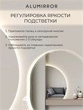 Зеркало настенное 110х73 сенсорное фигурное правая сторона с подсветкой М10 ALUMIRROR М10 Правая сторона_110x73_BL_CTRL_бесконтактный_сенсор_LIGHT_TUNABLE
