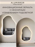 Зеркало настенное 100х80 см. сенсорное фигурное с подсветкой М1 ALUMIRROR М1_100x80_BL_CTRL_сенсор_LIGHT_TUNABLE