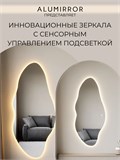Зеркало настенное 165х75 см. сенсорное фигурное с подсветкой М4 ALUMIRROR М4_165x75_BL_CTRL_сенсор_LIGHT_TUNABLE