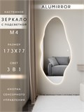 Зеркало настенное 173х77 см. сенсорное фигурное с подсветкой М4 ALUMIRROR М4_173x77_BL_CTRL_сенсор_LIGHT_TUNABLE